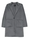 Rails Everest Patch-pocket Single-breasted Coat In Gray