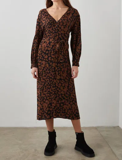 Rails Fabian Dress In Garden Silhouette In Black Brown