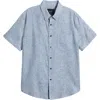 Rails Fairfax Abstract Pint Short Sleeve Button-up Shirt In Abstract Block Blue