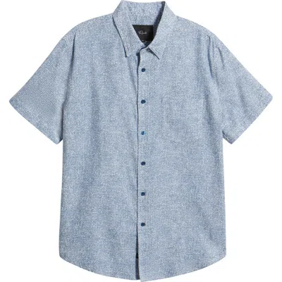 Rails Fairfax Abstract Pint Short Sleeve Button-up Shirt In Abstract Block Blue