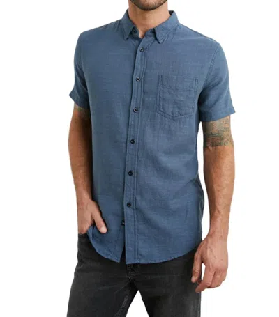 Rails Fairfax Button Up Shirt In Sea Blue In Multi