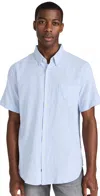 Rails Fairfax Relaxed Fit Short Sleeve Button-up Shirt In Blue Melange