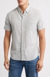 Rails Fairfax Short Sleeve Button-up Shirt In Gray