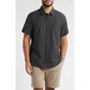 Rails Fairfax Short Sleeve Button-up Shirt In Black Chambray