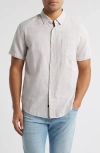 Rails Fairfax Short Sleeve Button-up Shirt In Tahini Etch