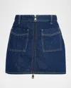 Rails Fallbrook Zipped Denim Mini Skirt In Blue
