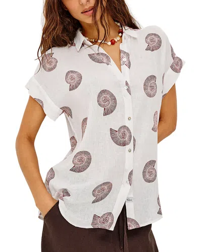 Rails Farrah Shell Print Top In White