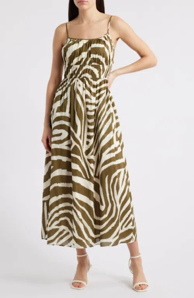 Rails Fatima Print Cotton Midi Sundress In Selva