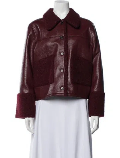 Pre-owned Rails Faux Fur Jacket In Red