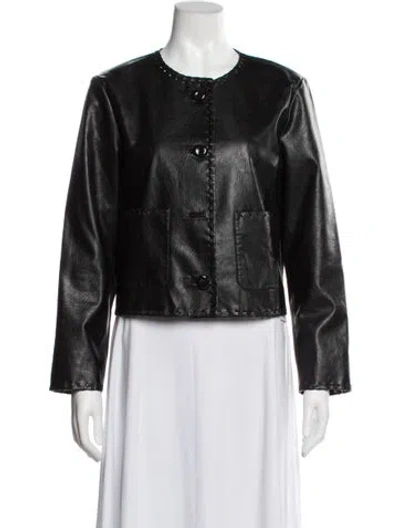 Pre-owned Rails Faux Leather Jacket In Black
