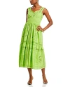 Rails Fawn Smocked Waist Broderie Anglaise Sundress In Island Green