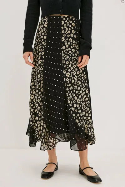 Rails Felina Midi Skirt In Daisy Dot Combo In Multi