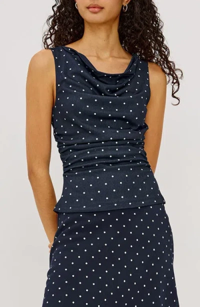Rails Fete Cowl Neck Tank In Blue