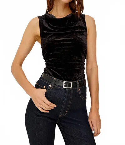 Rails Fete Sleeveless Velvet Top In Black