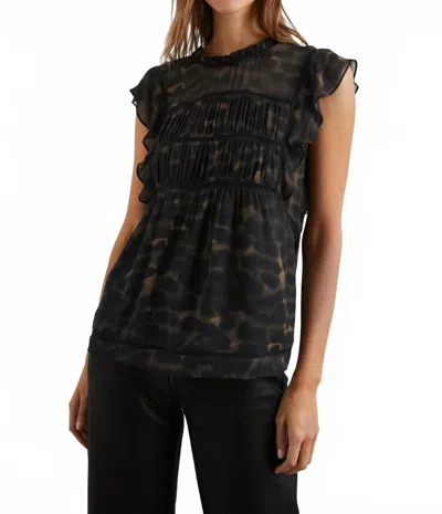 Rails Filomena Top In Umber Leopard In Multi