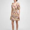 RAILS FIORELLA PAINTED FLORAL TIERED MINI DRESS IN PAINTED FLORAL