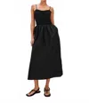 Rails Fisher Ruched Midi Dress In Black