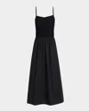 Rails Fisher Ruched Midi Dress In Black