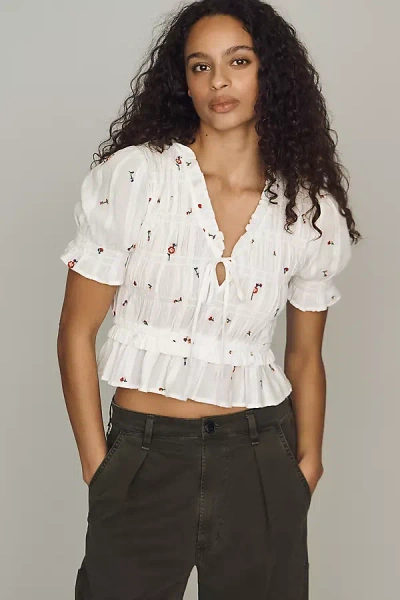 Rails Fontaine Cotton Blouse In White