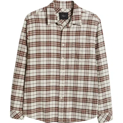 Rails Forrest Plaid Cotton Twill Button-up Shirt In Sandalwood Mosaic