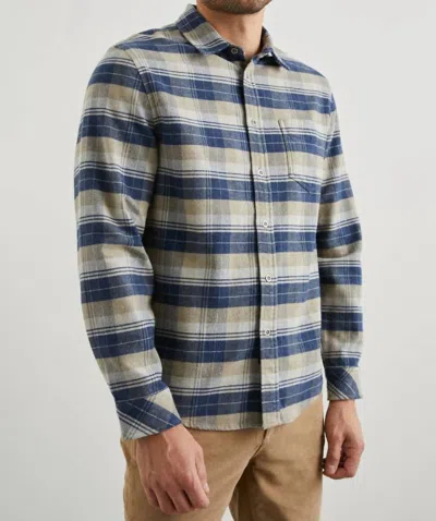 Rails Forrest Shirt In Barley Denim Taupe In Blue