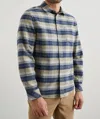 Rails Forrest Shirt In Barley Denim Taupe In Multi