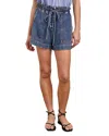 Rails Womens Classic Blue Foster Paper Bag-waist Denim Shorts In Blue