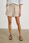 Rails Foster Linen Short In Heathered Flax In Neutral