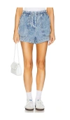 Rails Foster Paperbag Denim Shorts In Faded Indigo