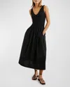Rails Franca Sleeveless Drop-waist Midi Dress In Black