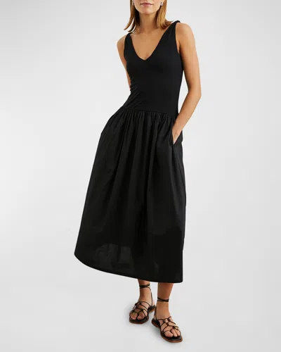RAILS FRANCA DROP-WAIST MIDI DRESS
