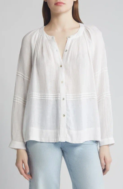 RAILS FRANCES LINEN BLEND BUTTON-UP SHIRT