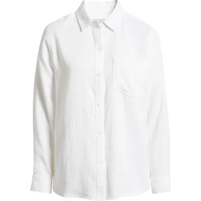 Rails Freeman Cotton Button-up Shirt In White