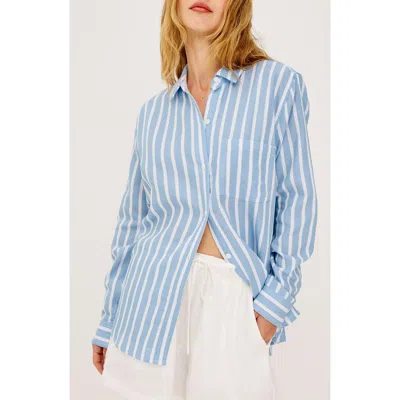 Rails Freeman Cotton Button-up Shirt In Blue