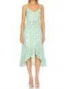 Rails Frida Dress In Green Texture Floral In Multi