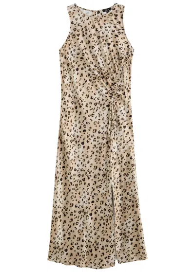 Rails Gabriella Leopard-print Satin Maxi Dress