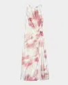 Rails Gabriella Satin Midi Dress In Pink
