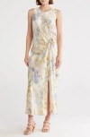 Rails Gabriella Shirred Satin Dress In Multi