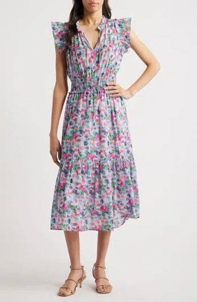 RAILS RAILS GARDEN FLORAL PRINT MIDI DRESS
