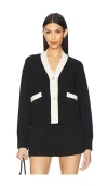 Rails Geneva V-neck Cardigan In Black & Ivory