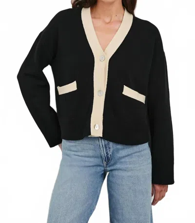Rails Geneva Cardigan In Black Ivory