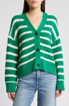 Rails Geneva Cardigan In Kelly Stripe In Kelly Stripe