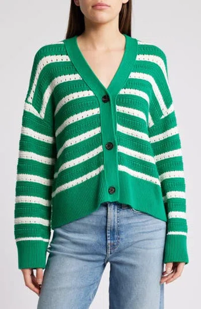 RAILS RAILS GENEVA STRIPE COTTON CARDIGAN