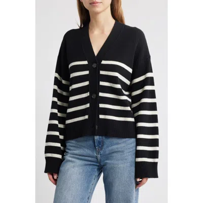 RAILS RAILS GENEVA STRIPE WOOL & CASHMERE BLEND CARDIGAN