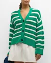 Rails Geneva Cardigan In Kelly Stripe In Kelly Stripe