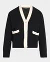 Rails Geneva V-neck Cardigan In Black Ivory