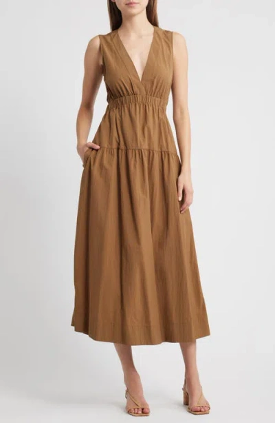 Rails Genevieve Cutout Tiered Sundress In Brown