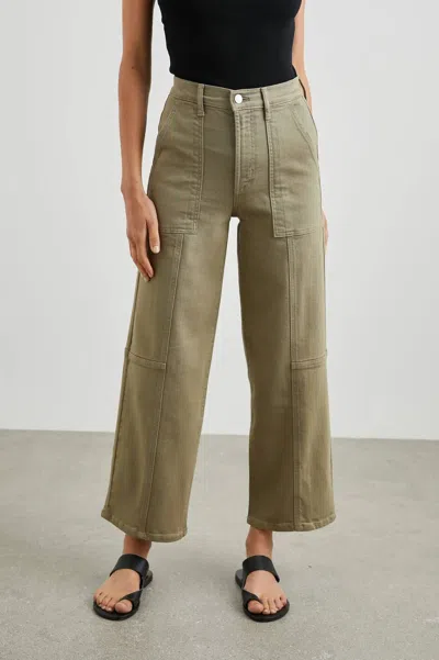 Rails Getty Crop Utility Wide Leg Jeans In Olive