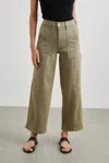 Rails Getty Crop Utility Wide Leg Pant In Washed Olive In Multi