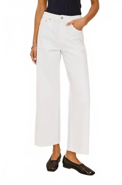 Rails Getty Crop Wide Leg Jeans In Salt White